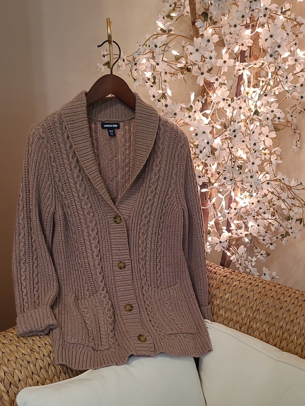 Land's End Wool Blend Cardigan